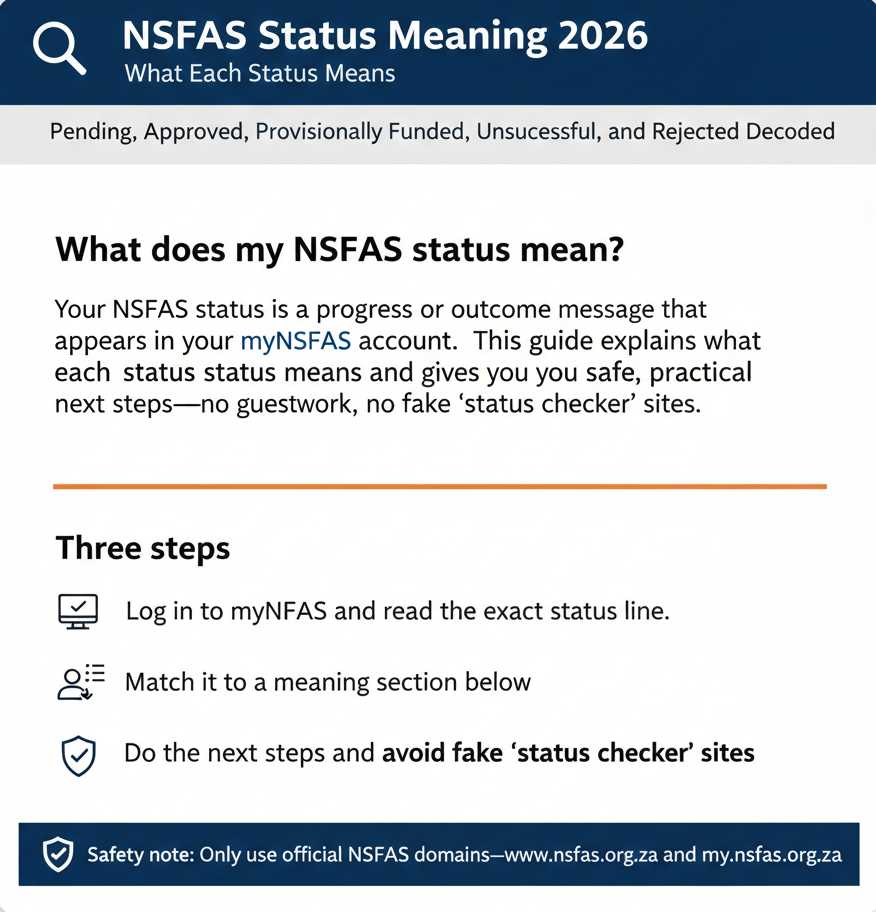 nsfas status meaning